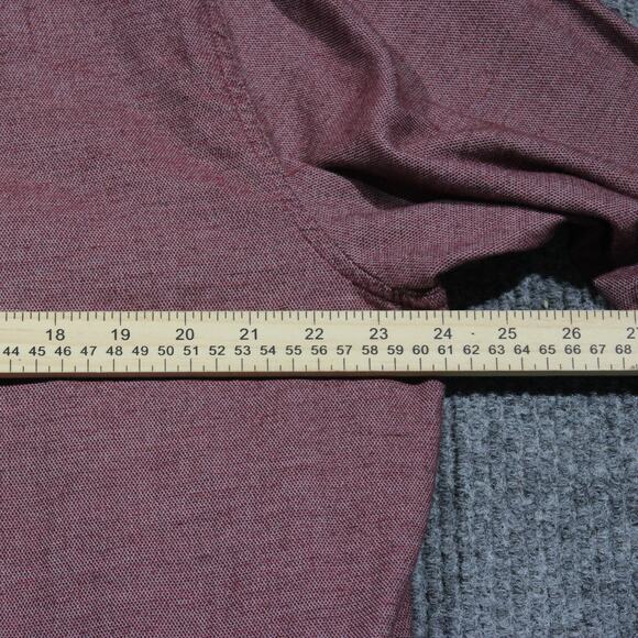 ROWN Button Down Shirt Mens Extra Large Burgundy Casual Dress Shirt Solid - Picture 6 of 7